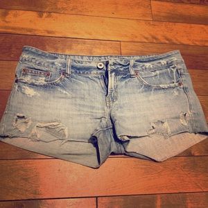 American Eagle Jean Shorts with Built in Rips